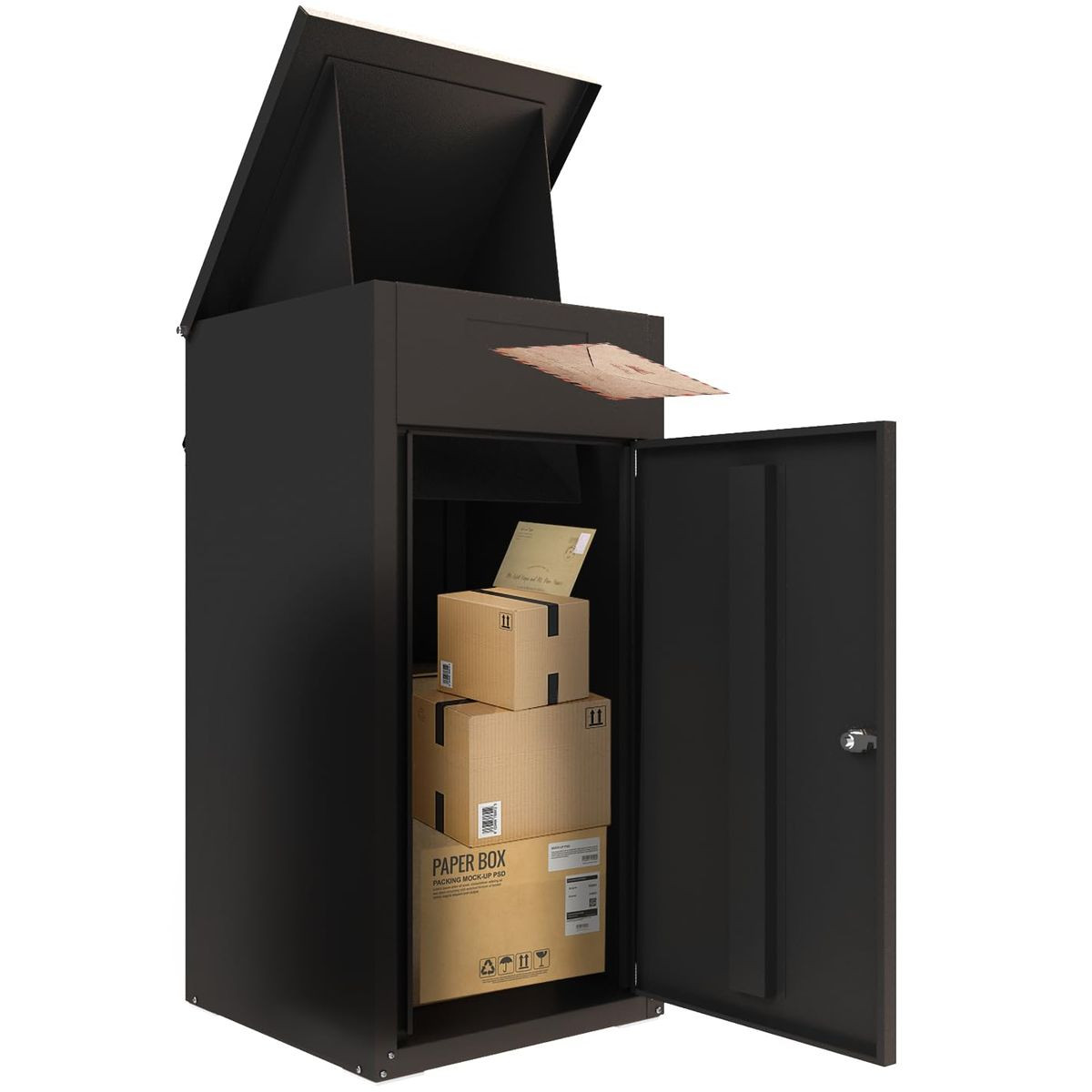 Lockable Anti-Theft Parcel Drop Box with Mailbox product image