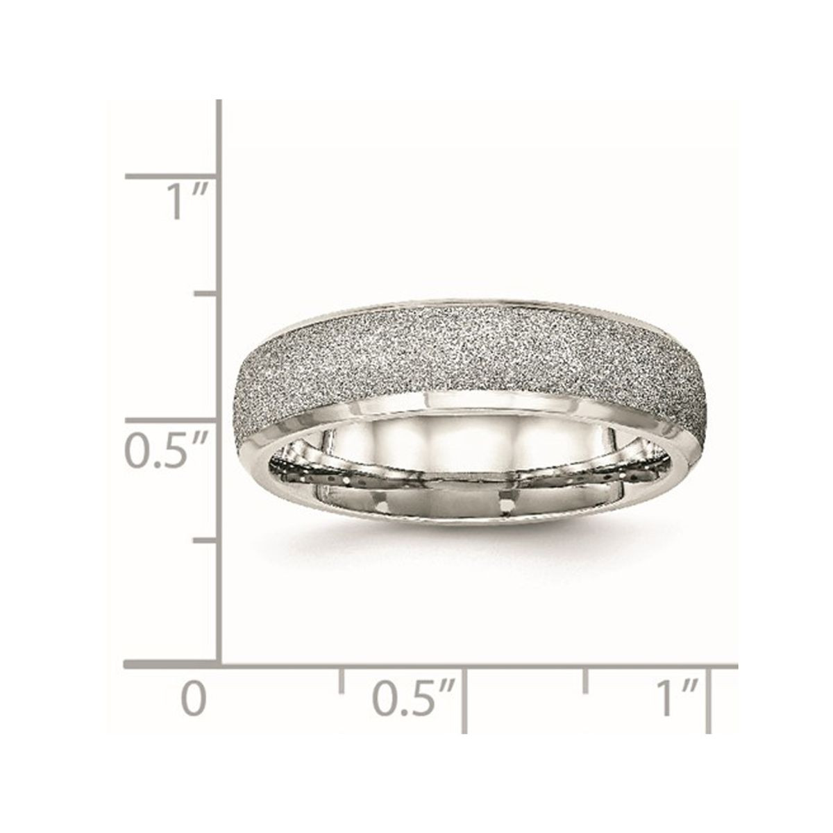 Stainless Steel Polished Laser Cut Band - 6mm product image