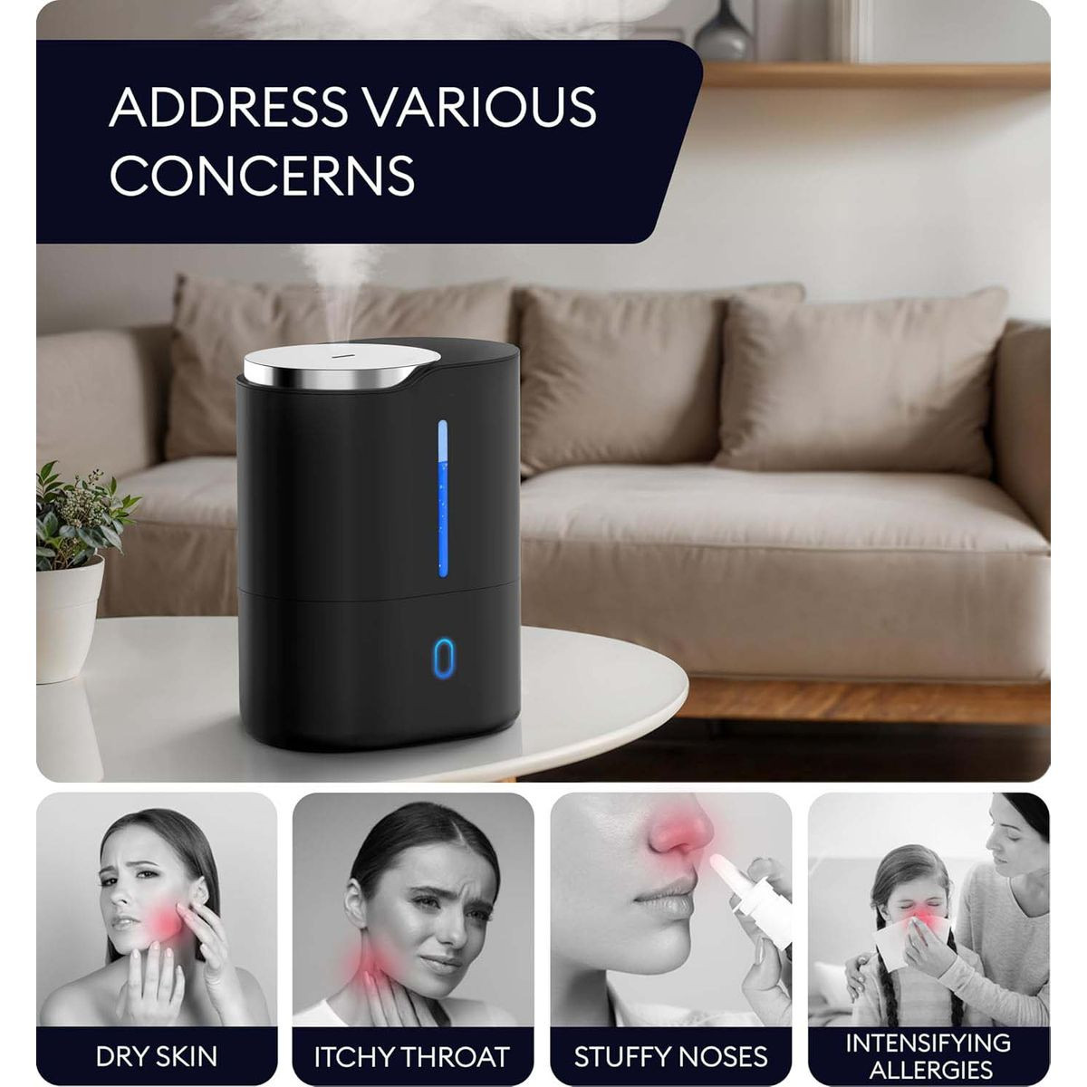 Ultrasonic Cool Mist Humidifier product image