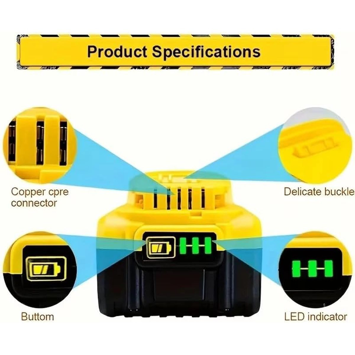 20V 8.4Ah True Capacity Replacement Battery for Dewalt product image