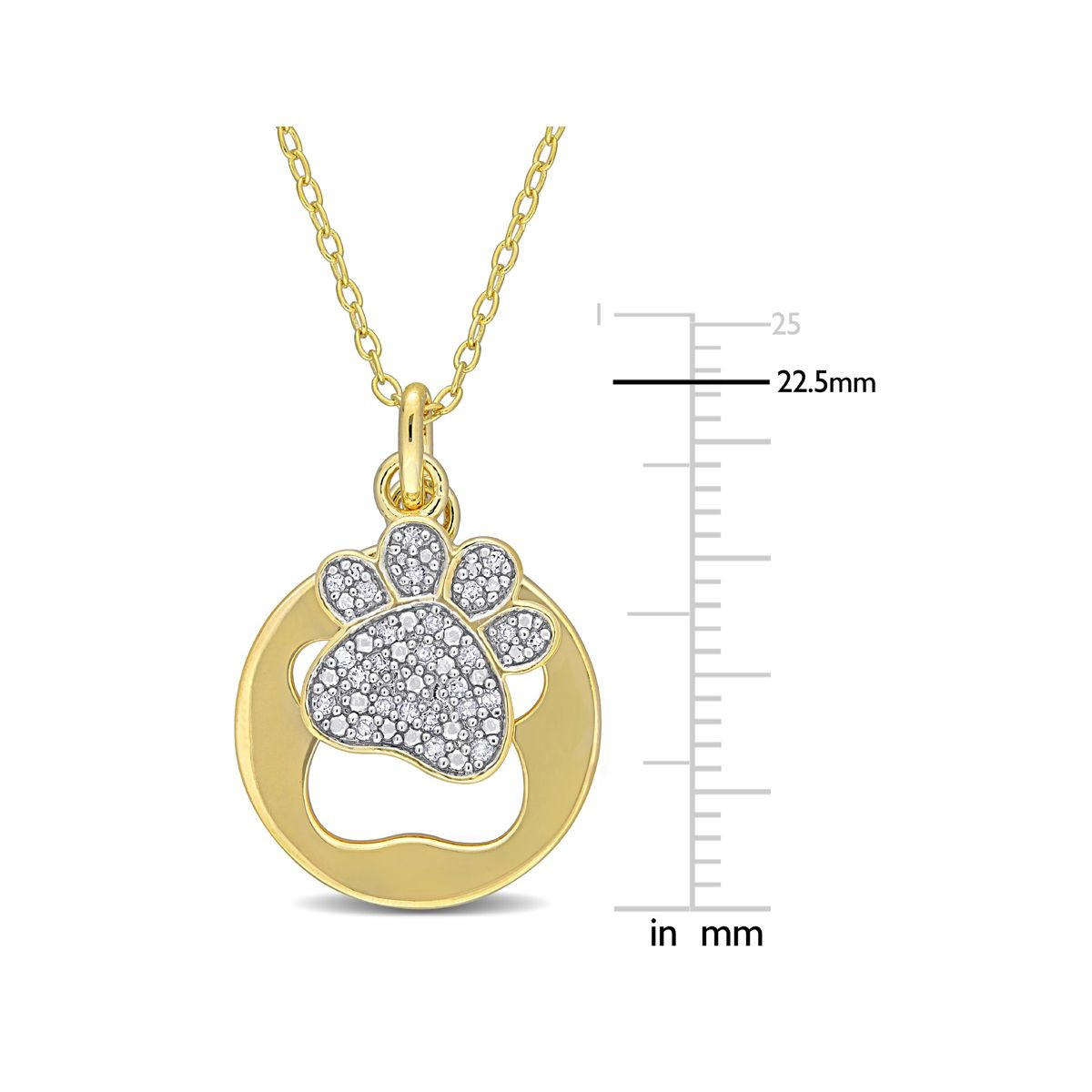 1/10 Carat (ctw) Diamond Dog Paw Necklace product image