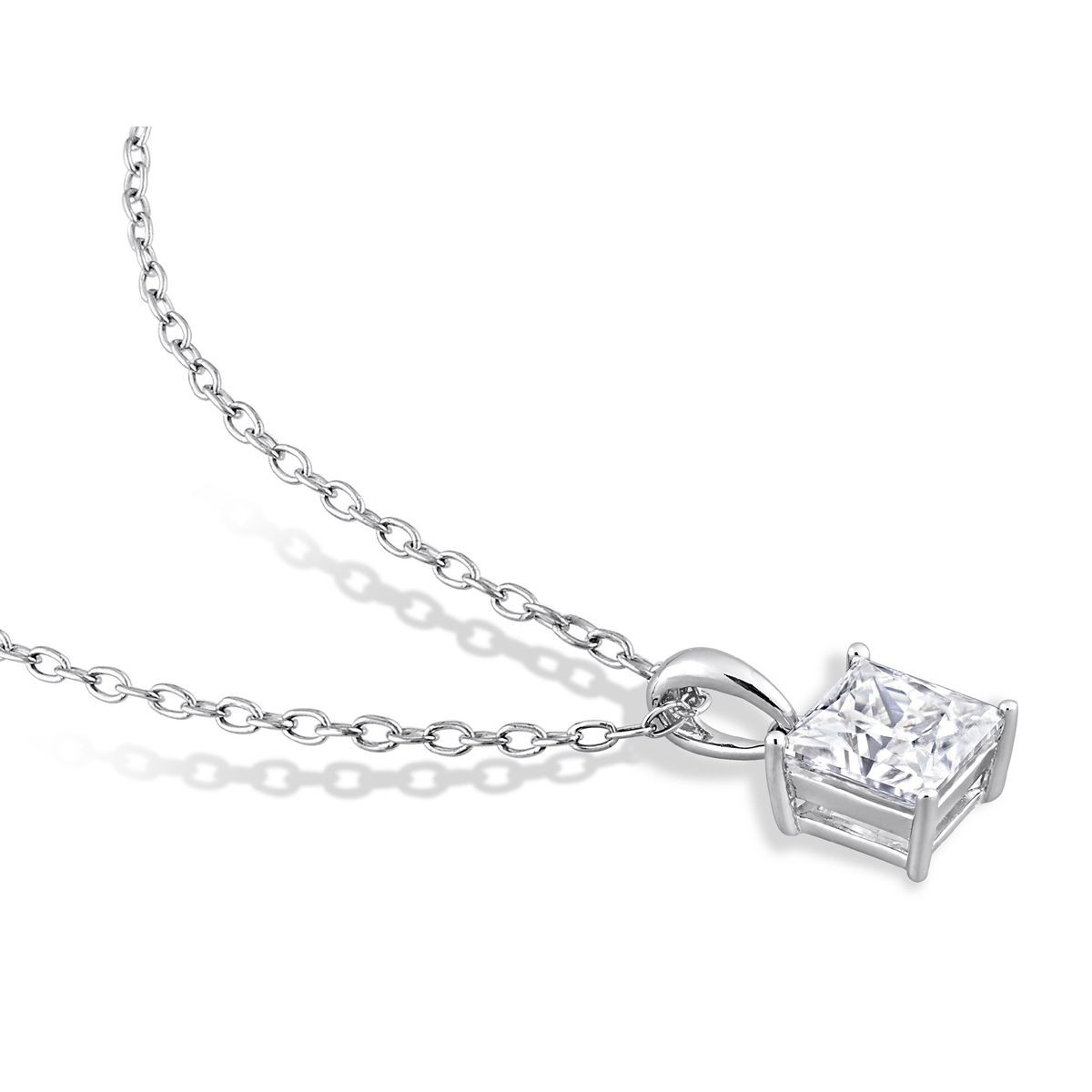 1.25 Carat (ctw) Lab-Created Moissanite Princess-Cut Solitaire Necklace product image