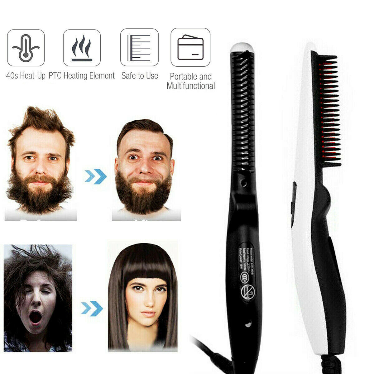 Fast-Heat Electric Hair Straightener  product image