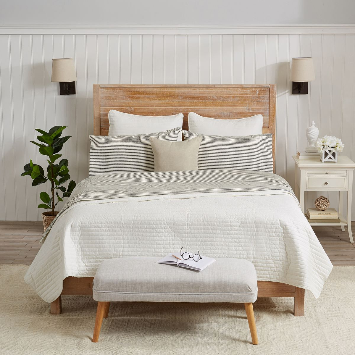 Striped Microfiber Sheet Set product image