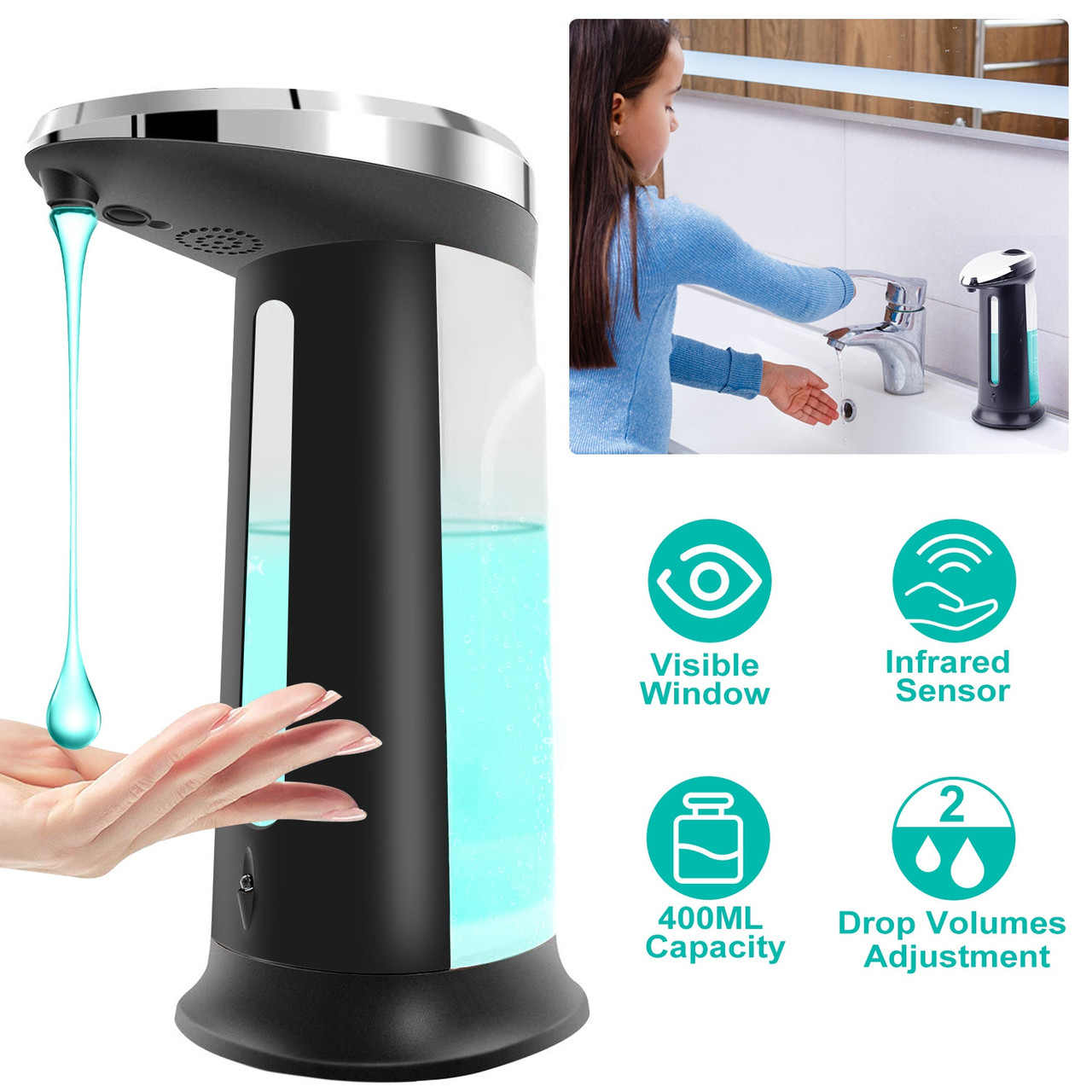 Automatic Soap Dispenser with Anti-Slip Base product image