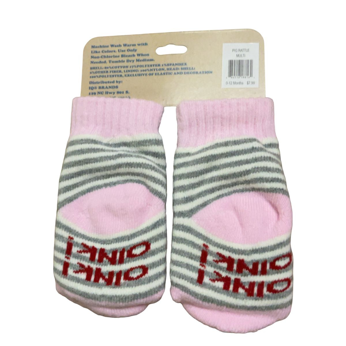 IQ Brands 3D Baby Rattle Socks product image