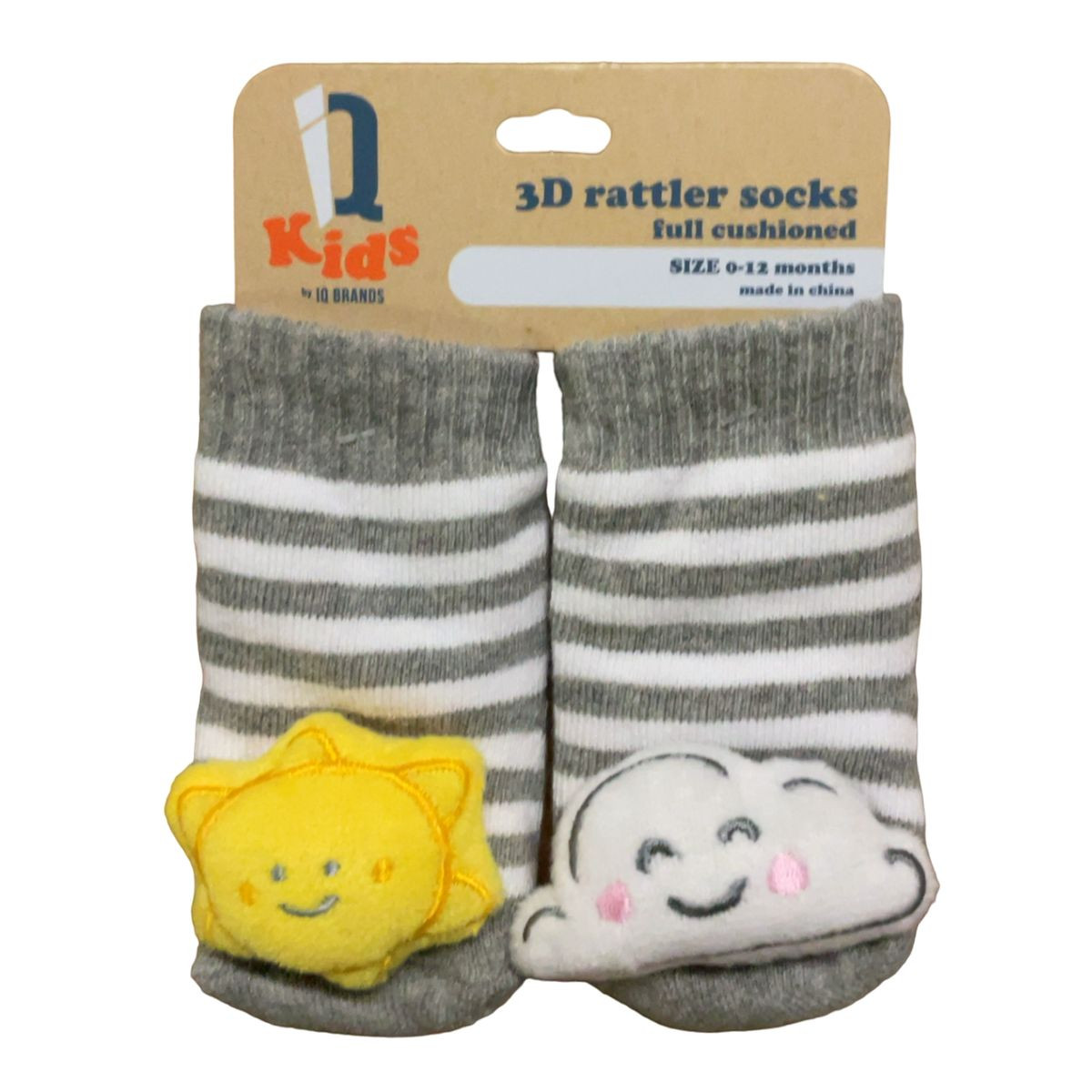 IQ Brands 3D Baby Rattle Socks product image