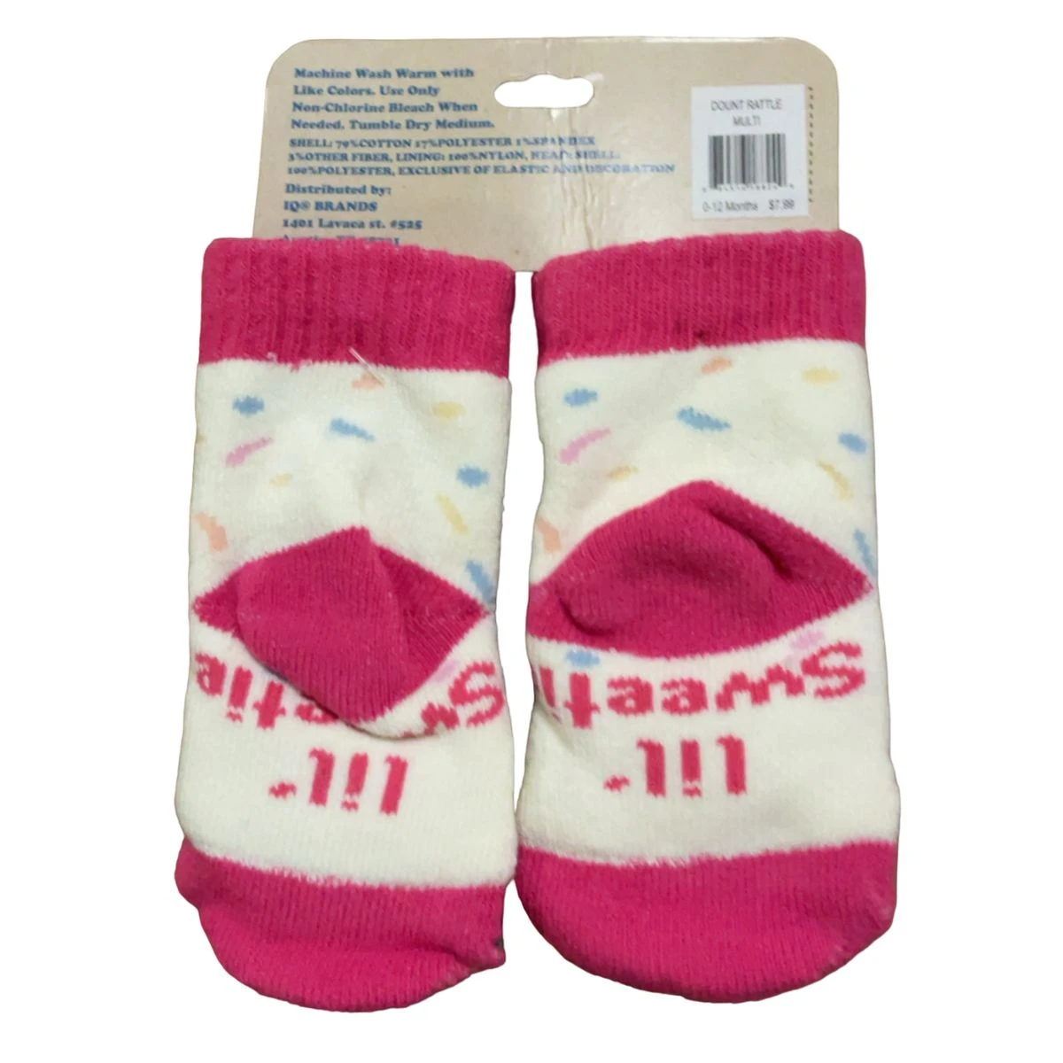 IQ Brands 3D Baby Rattle Socks product image