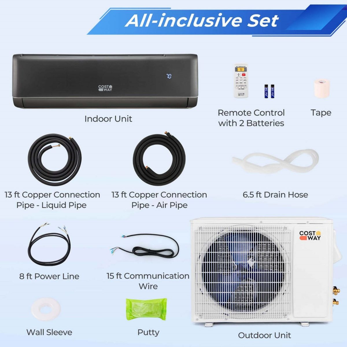 18000 BTU Mini Split Air Conditioner and Heater with Heat Pump product image