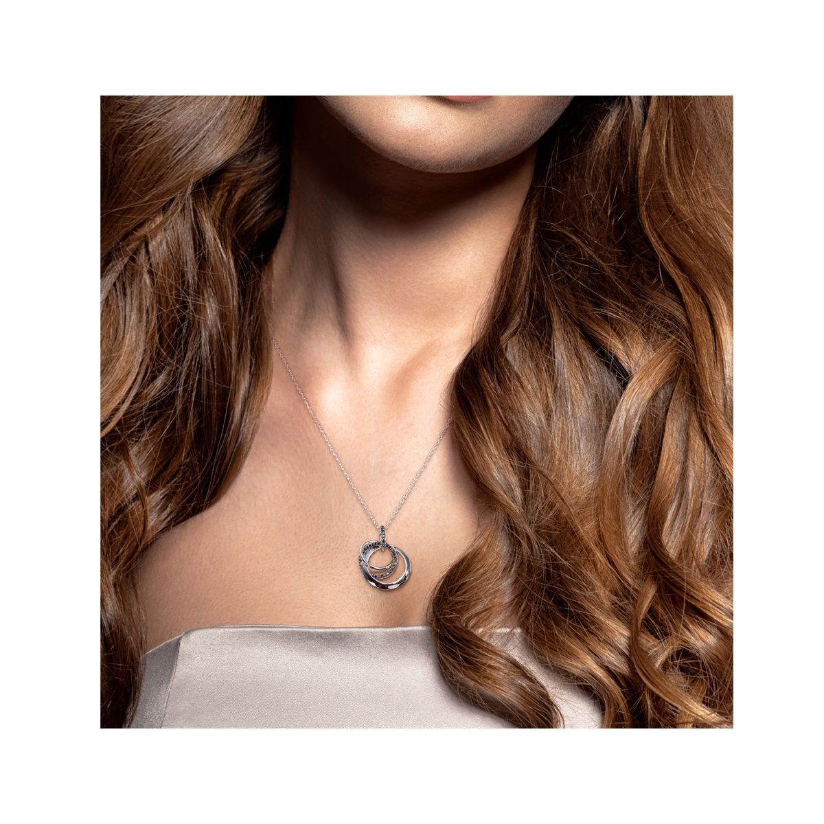 1/5 Carat (ctw) Black Diamond Circle Necklace product image