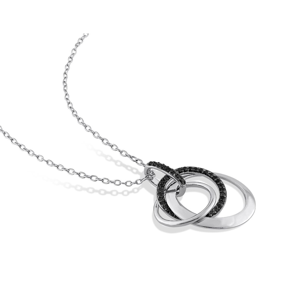 1/5 Carat (ctw) Black Diamond Circle Necklace product image