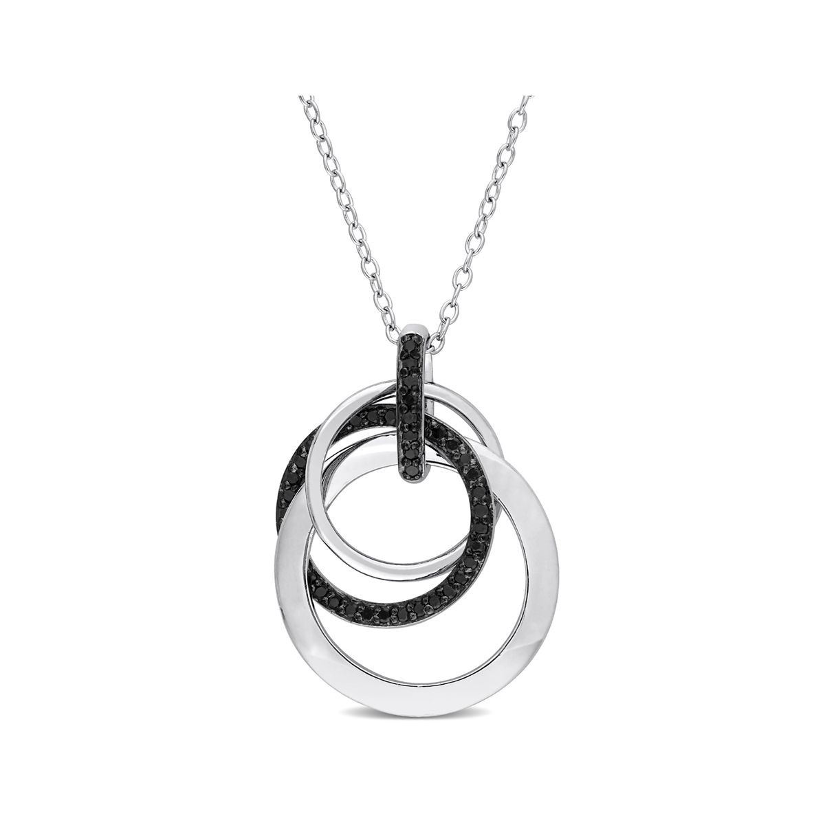 1/5 Carat (ctw) Black Diamond Circle Necklace product image