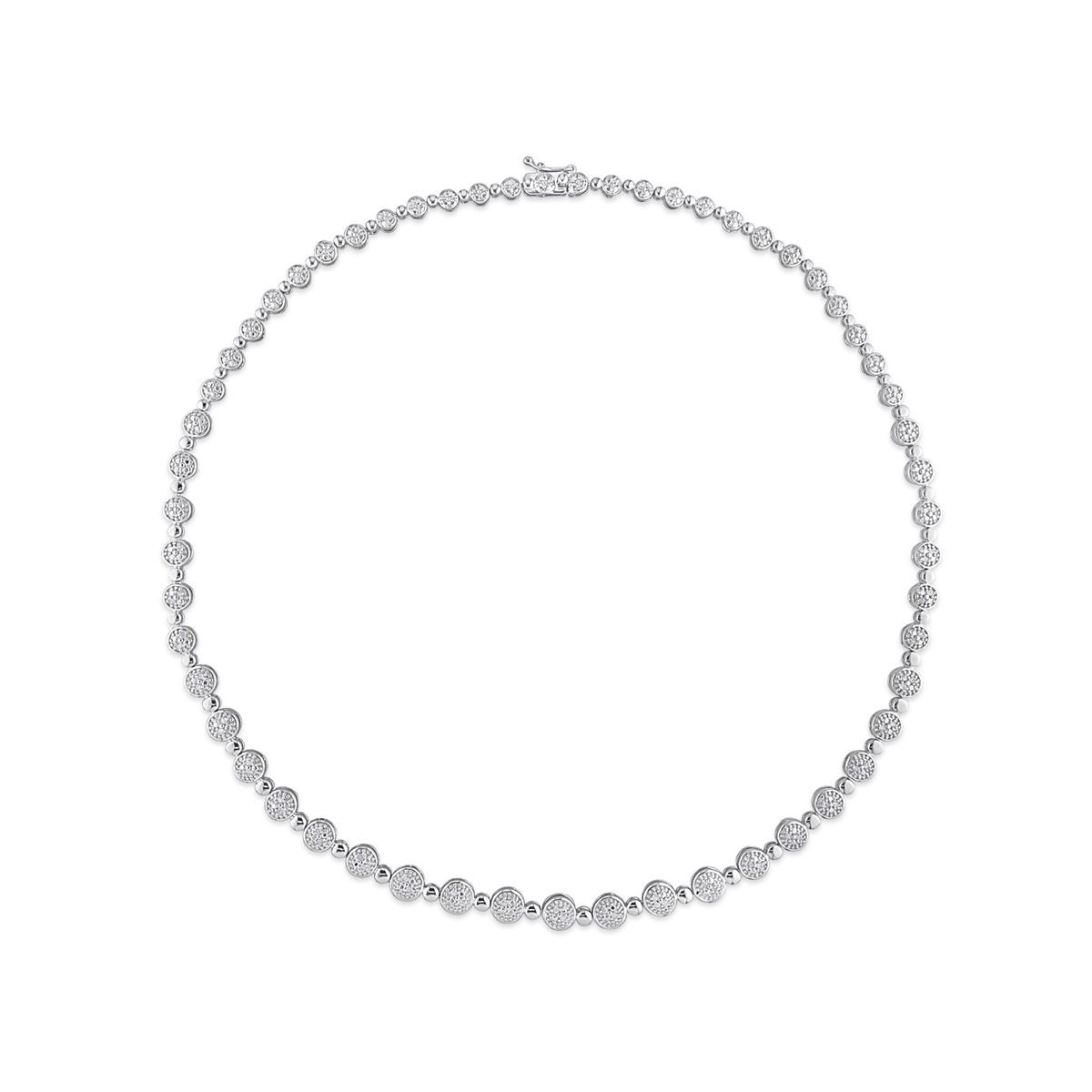 Sterling Silver 1/2 Carat (ctw) Diamond Tennis Necklace product image