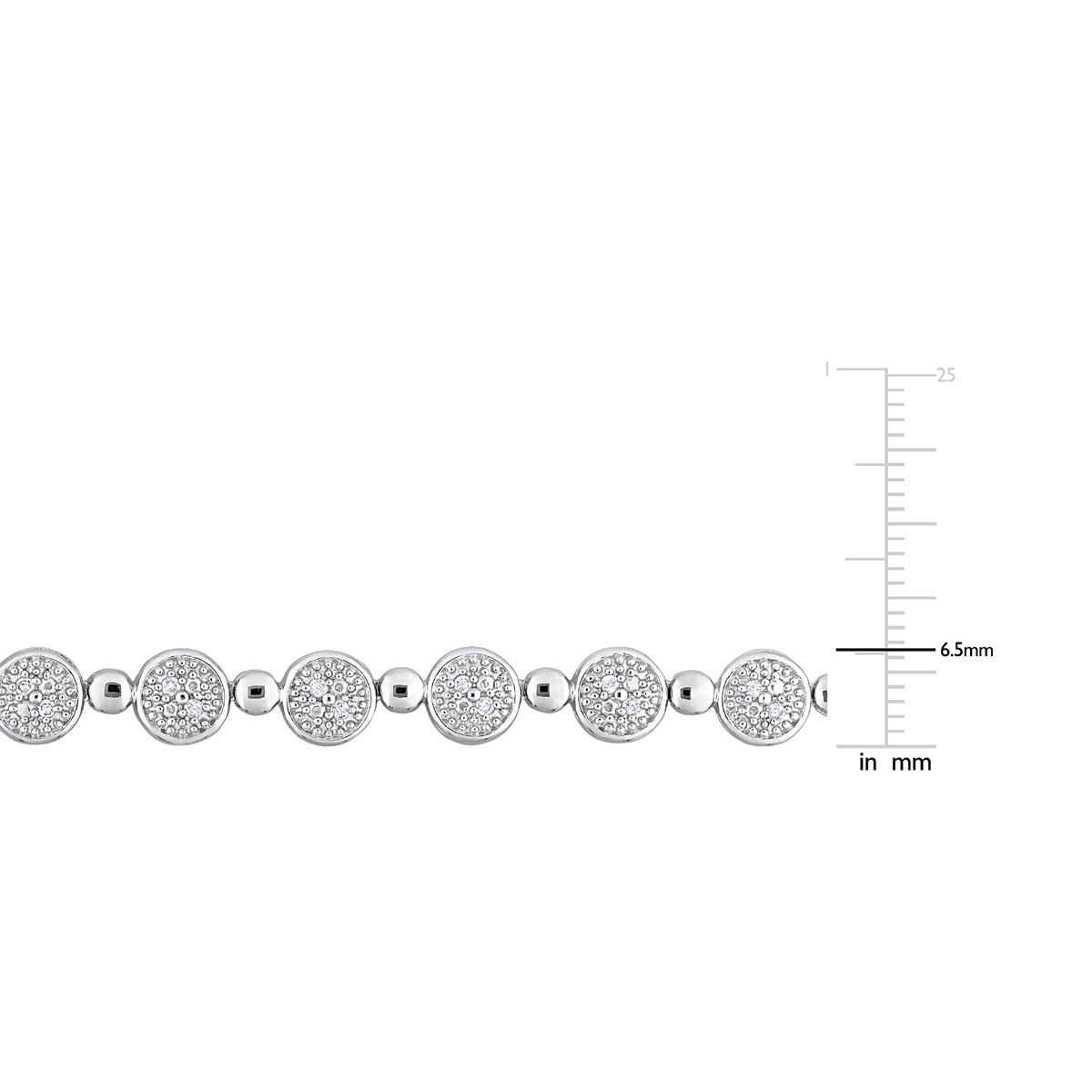 Sterling Silver 1/2 Carat (ctw) Diamond Tennis Necklace product image