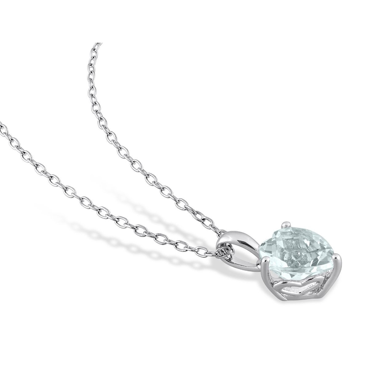 1.50 Carat (ctw) Aquamarine Heart Solitaire Necklace product image