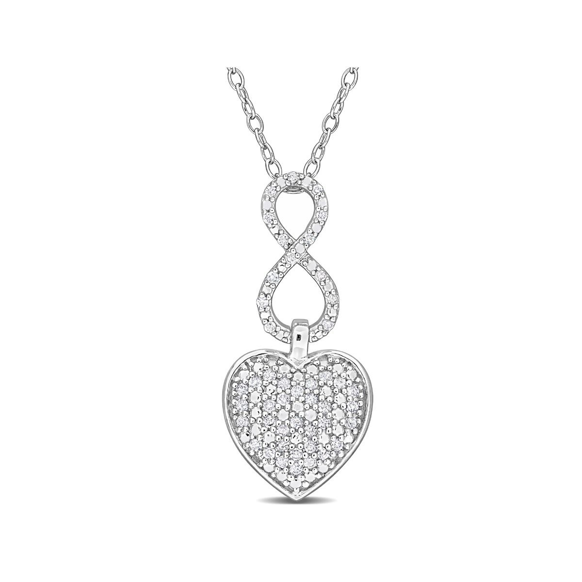 1/4 Carat (ctw) Diamond Infinity Heart Necklace product image