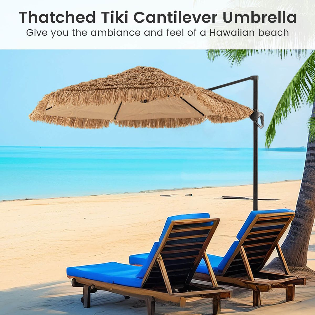 Cantilever Hula Tiki Thatch Patio Umbrella product image