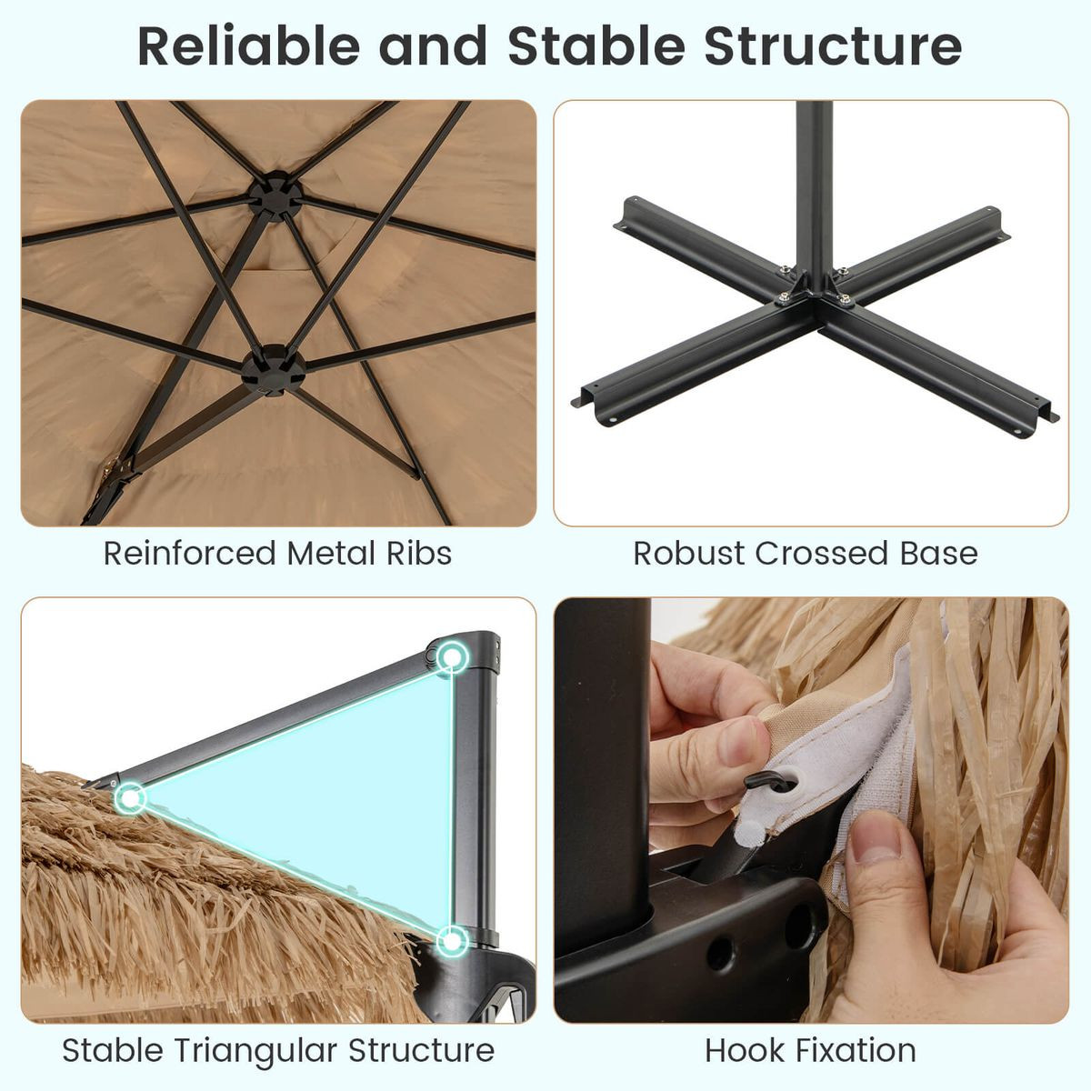 Cantilever Hula Tiki Thatch Patio Umbrella product image