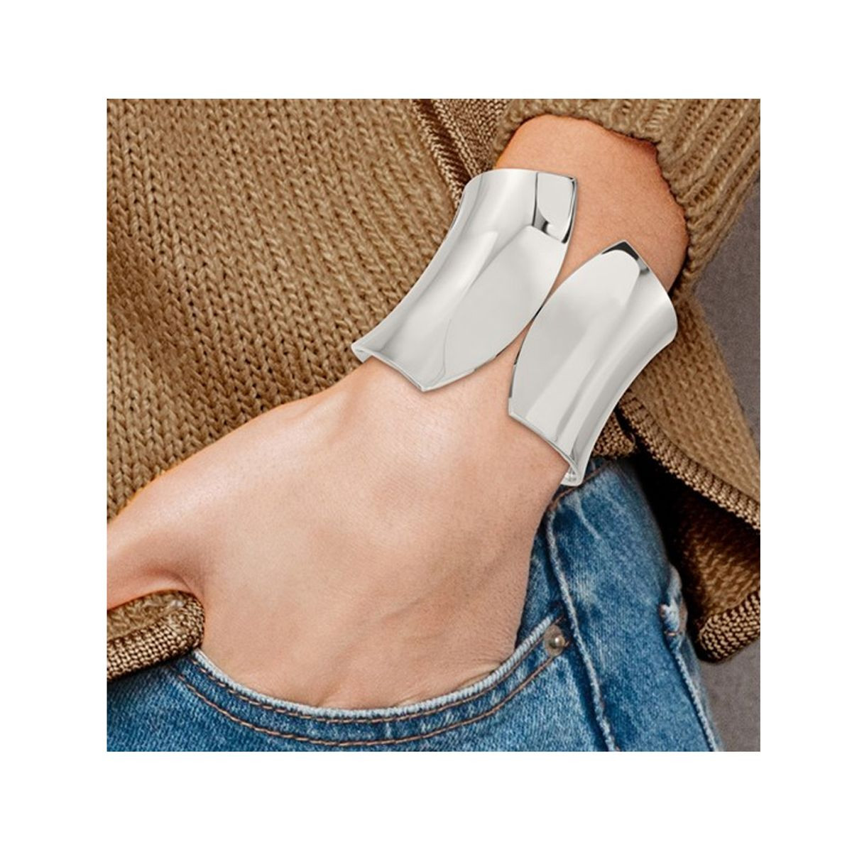 Stainless Steel Polished Hinged Bangle Bracelet product image