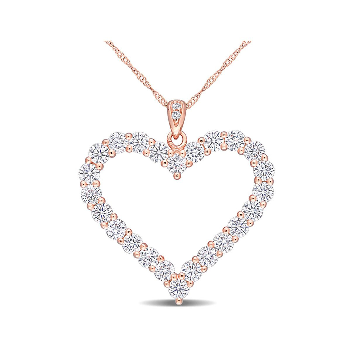 2.40 Carat (ctw) Lab-Created Moissanite Heart Necklace product image