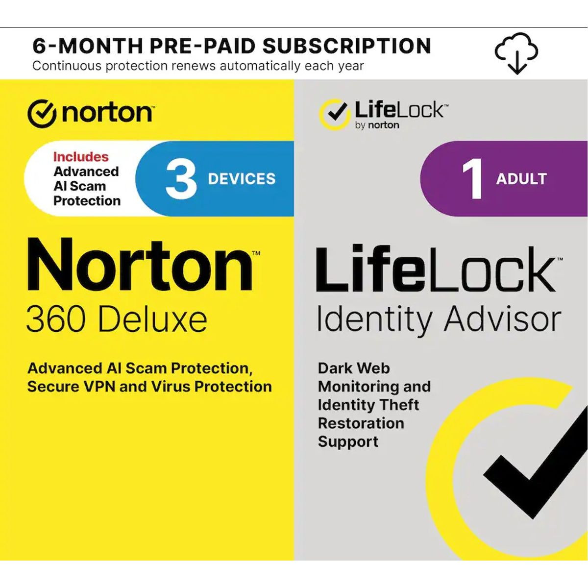 Norton 360 3 Device with LifeLock Identity Advisor & VPN product image