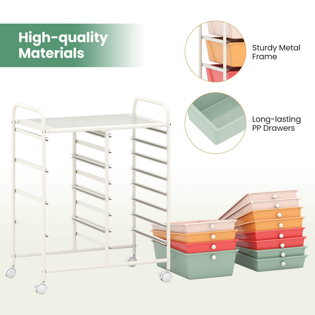 12-Drawer Rolling Storage Cart product image
