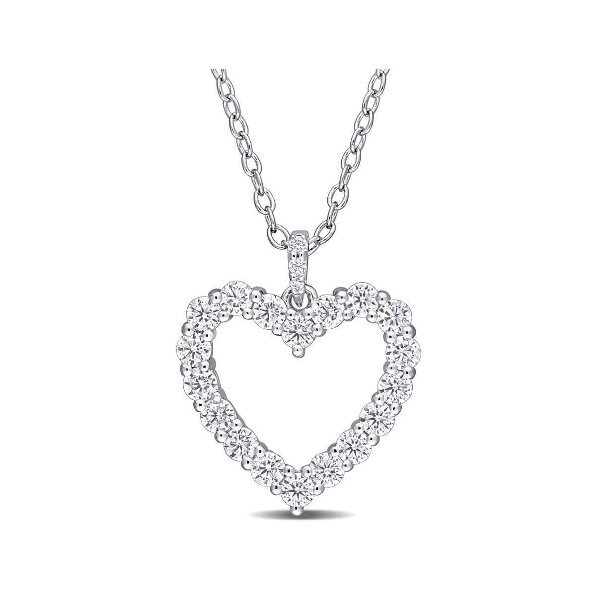 1/2 Carat (ctw) Lab-Created Moissanite Heart Necklace product image