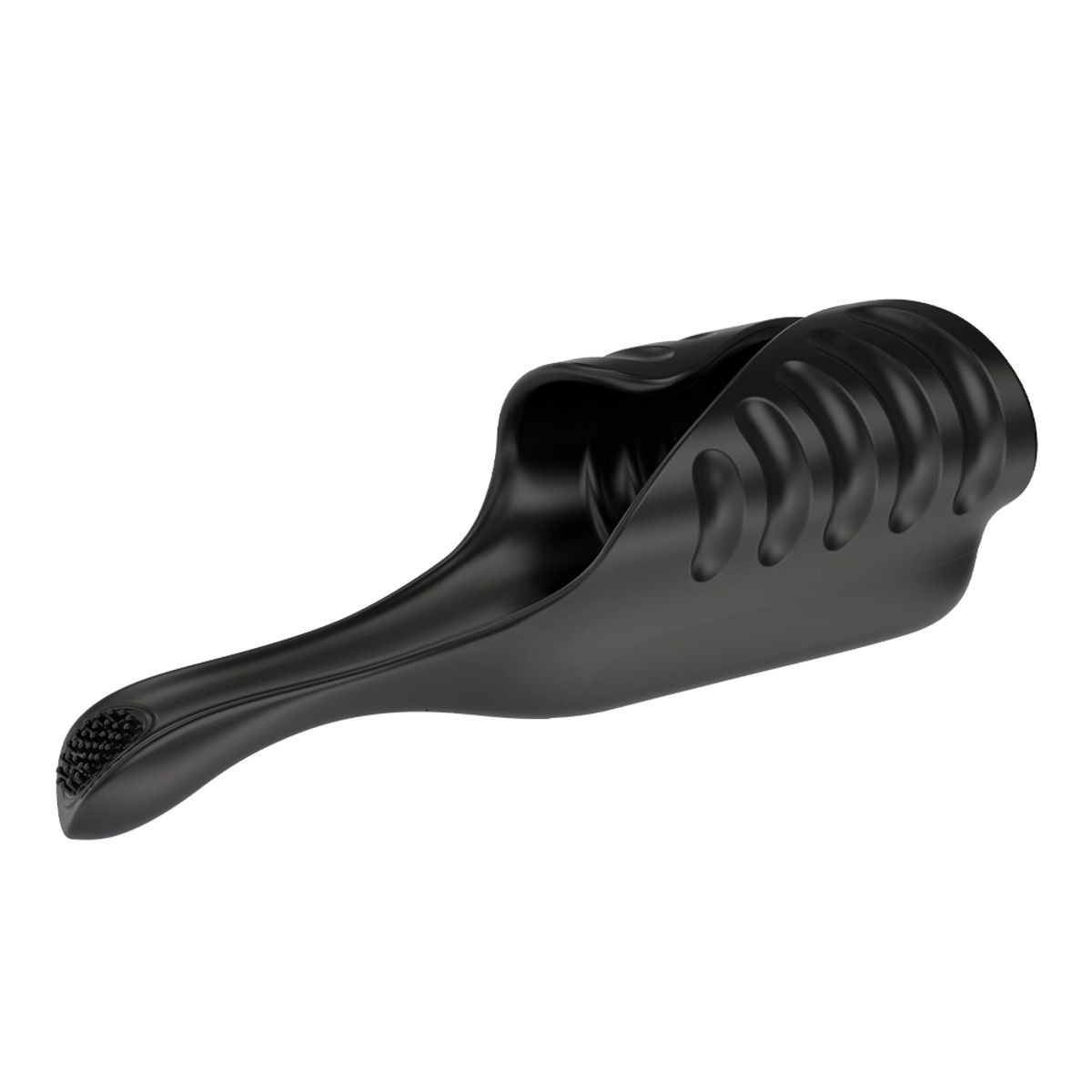 Tapping Vibrating Male Masturbator with Bend-to-Fit Testicle Vibrator product image