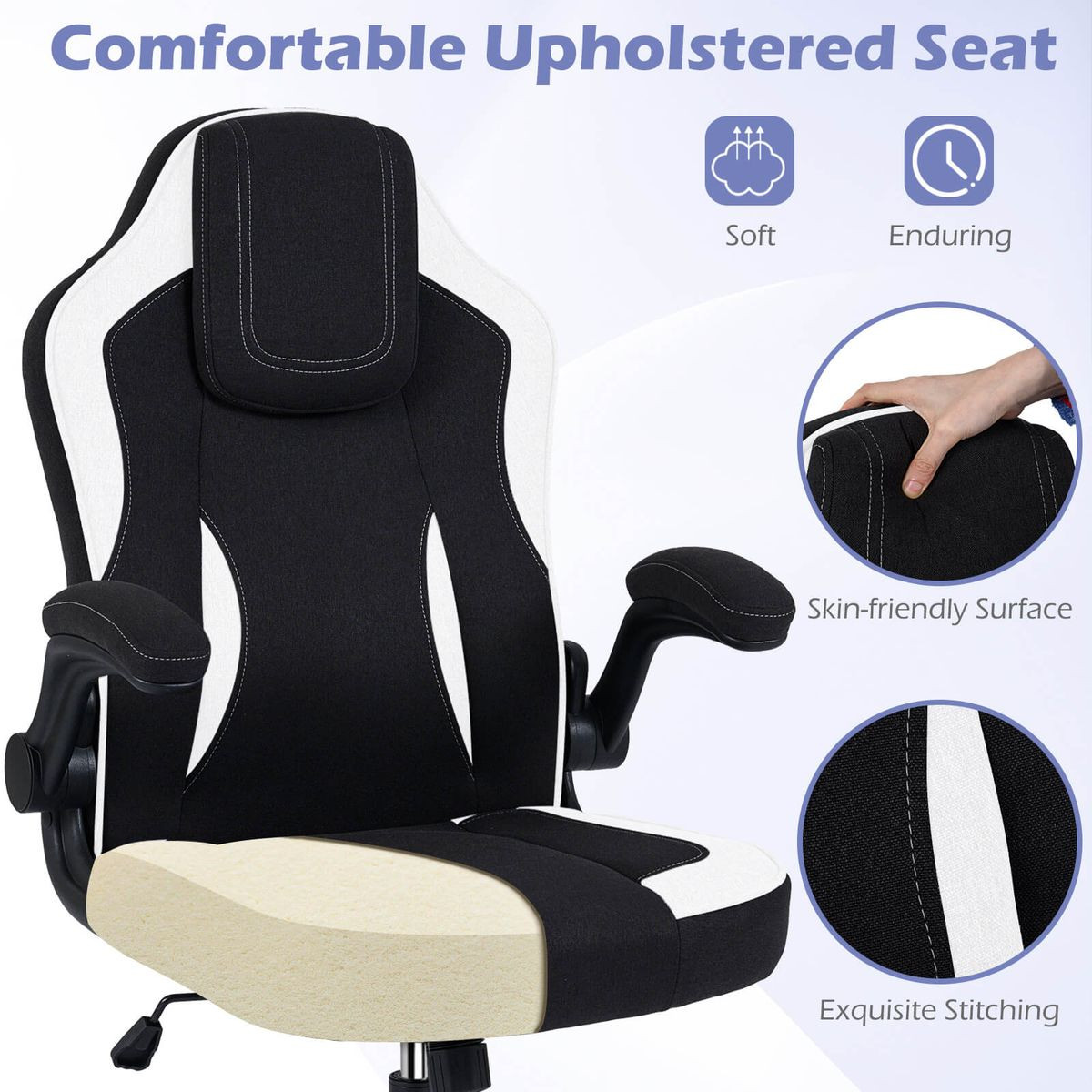 Office Chair with 90° Flip-Up Armrests and Adjustable Height product image