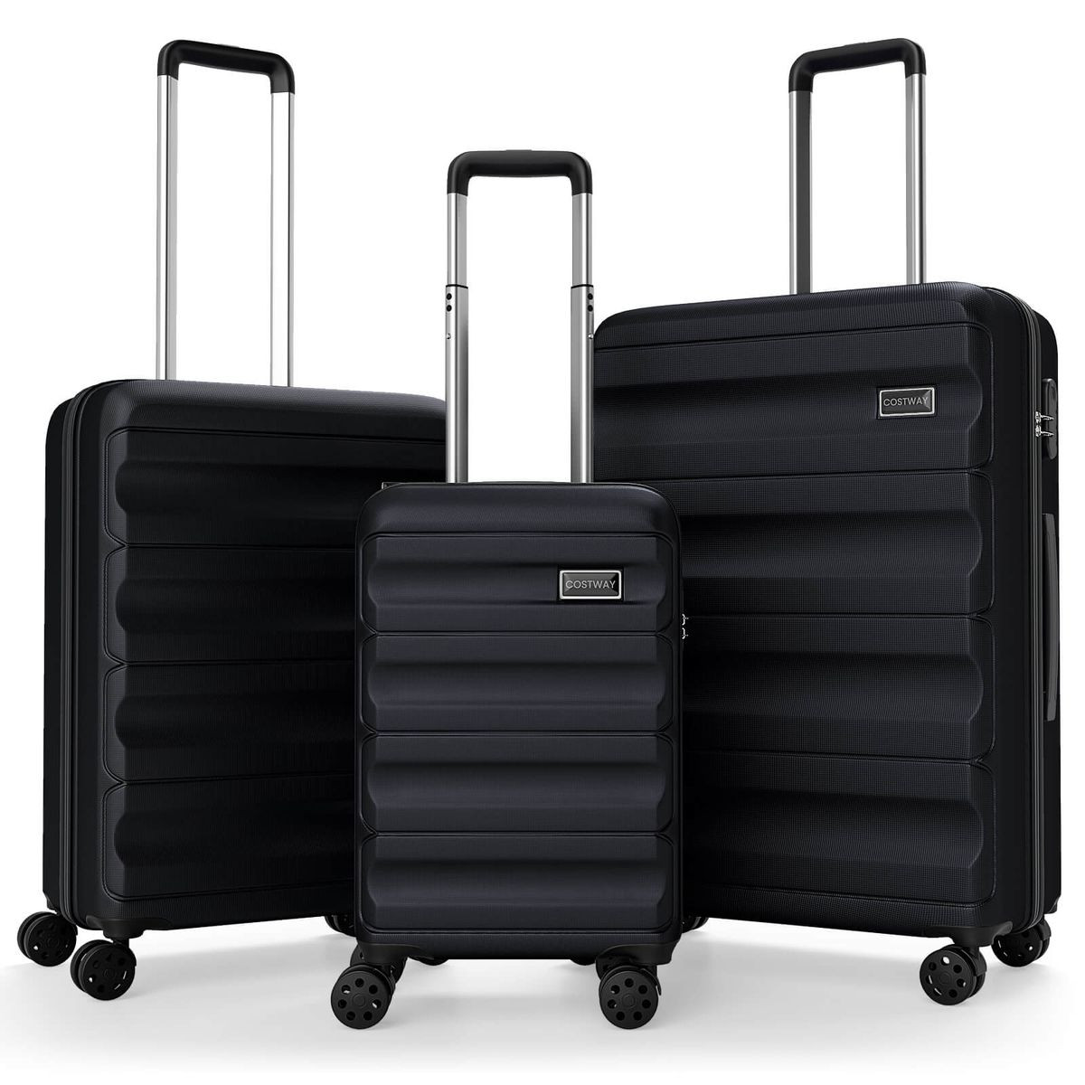 3-Piece Hardside Luggage Set (20/24/28 Inch) with Wheels and Digital Lock product image