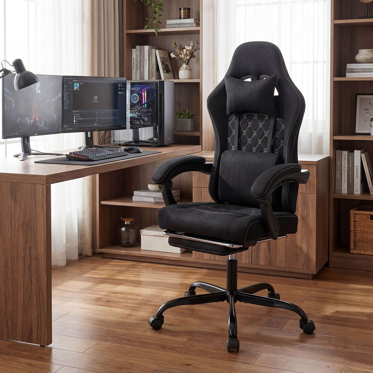 Adjustable Computer Chair with 90°-135° Reclining Backrest  product image
