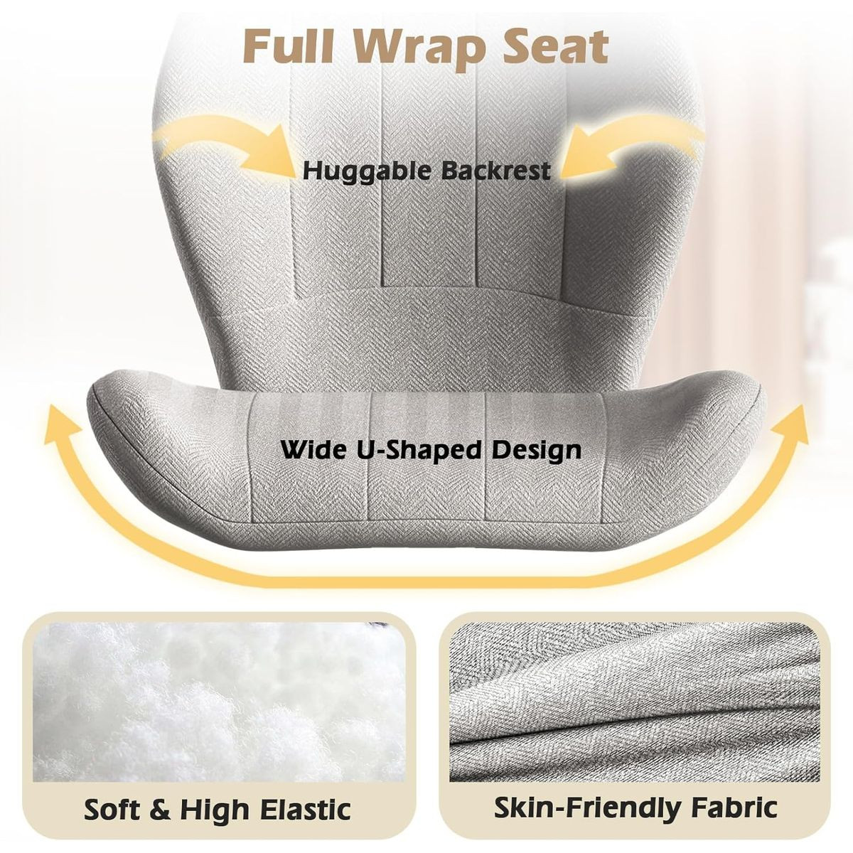 Armless Wide Cross Legged Office Chair product image