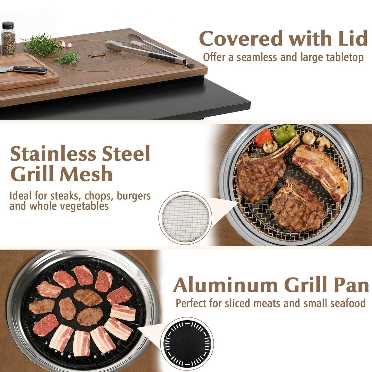 Outdoor Korean BBQ Grill Dining Cart product image