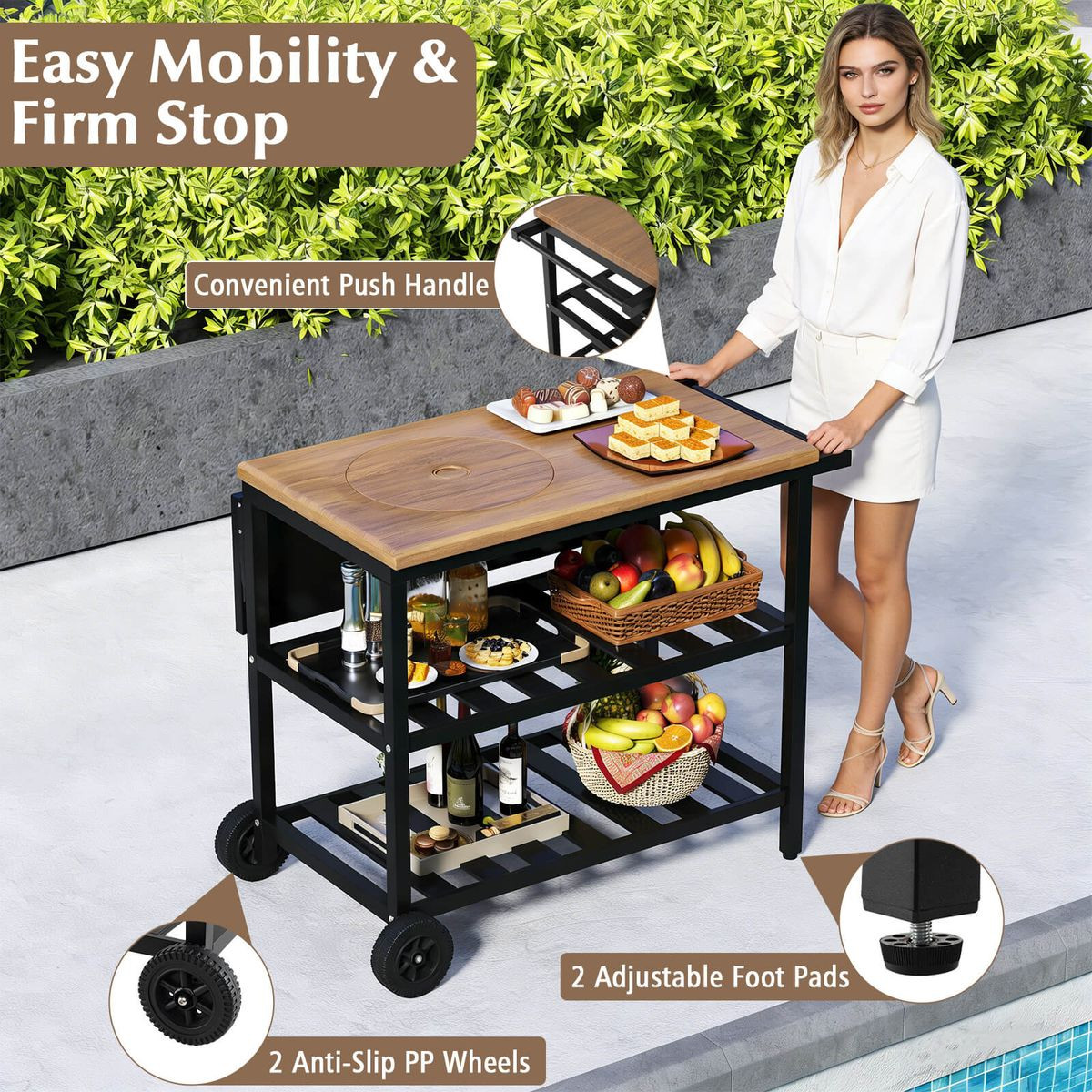 Outdoor Korean BBQ Grill Dining Cart product image