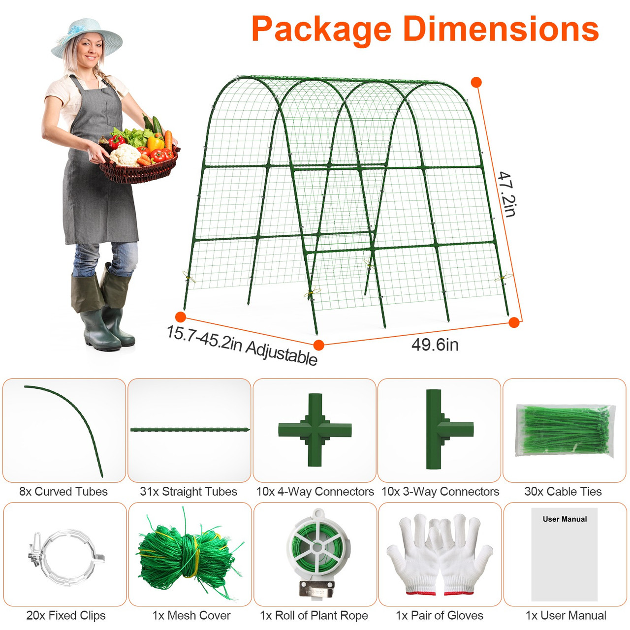 Garden Arch Trellis for Raised Garden Beds product image