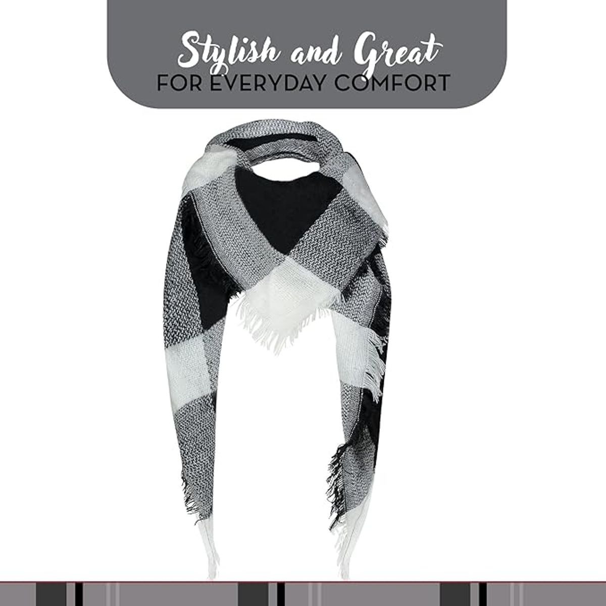 Women's Winter Plaid Blanket Scarves (set Of 2) product image