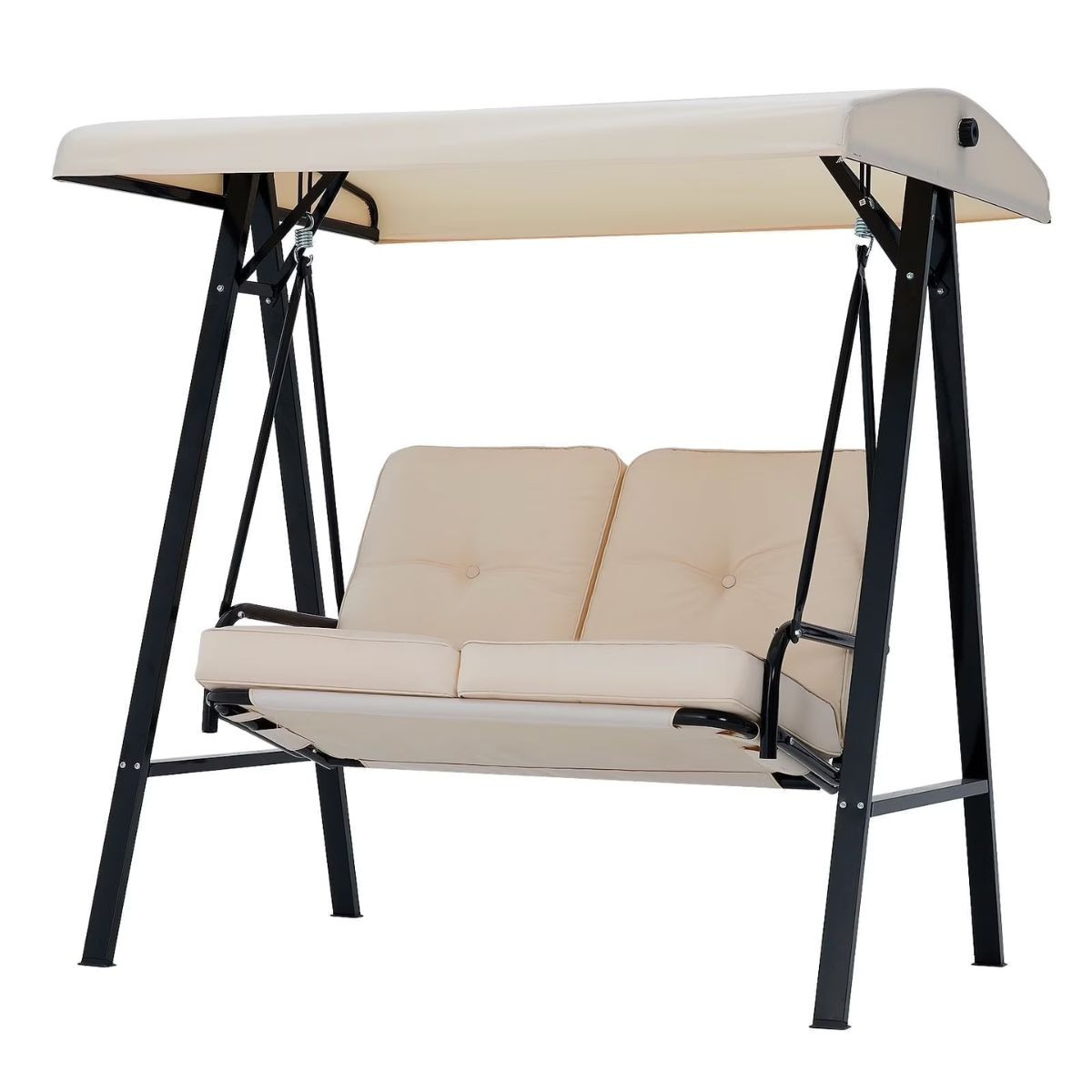 2-Seat Outdoor Patio Swing Chair with Adjustable Canopy product image