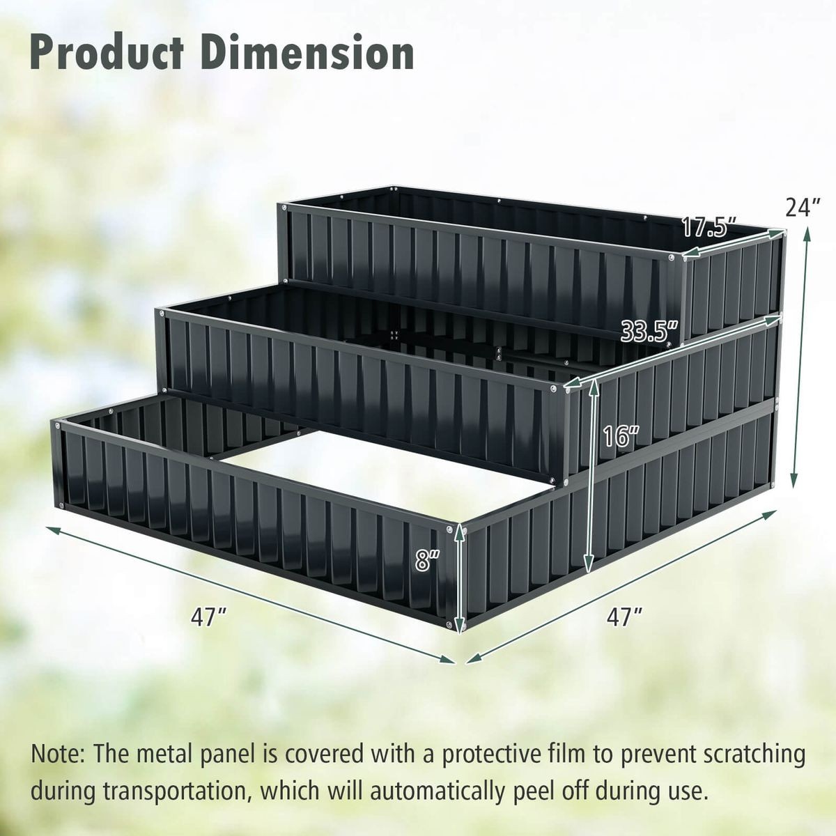 3-Tier Raised Garden Bed with 3 Large Planter Boxes product image