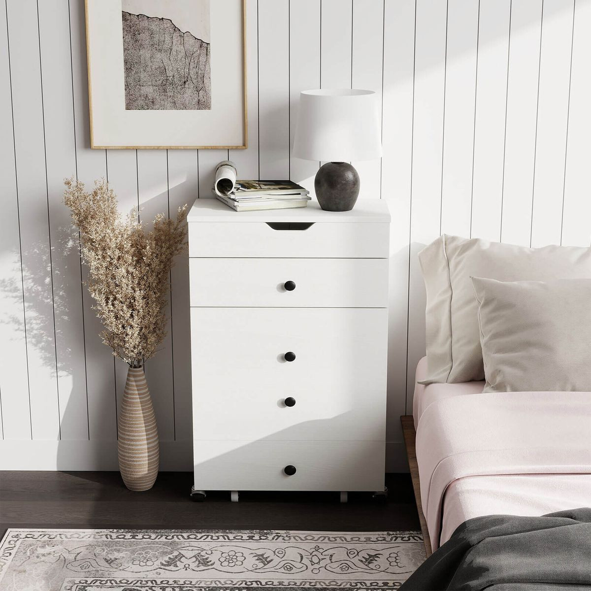 3-in-1 Small Vanity Desk Set with Flip-Top Mirror and Stool product image