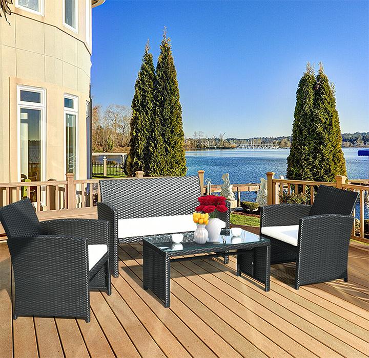 Rattan Outdoor 4-Piece Patio Furniture Set product image
