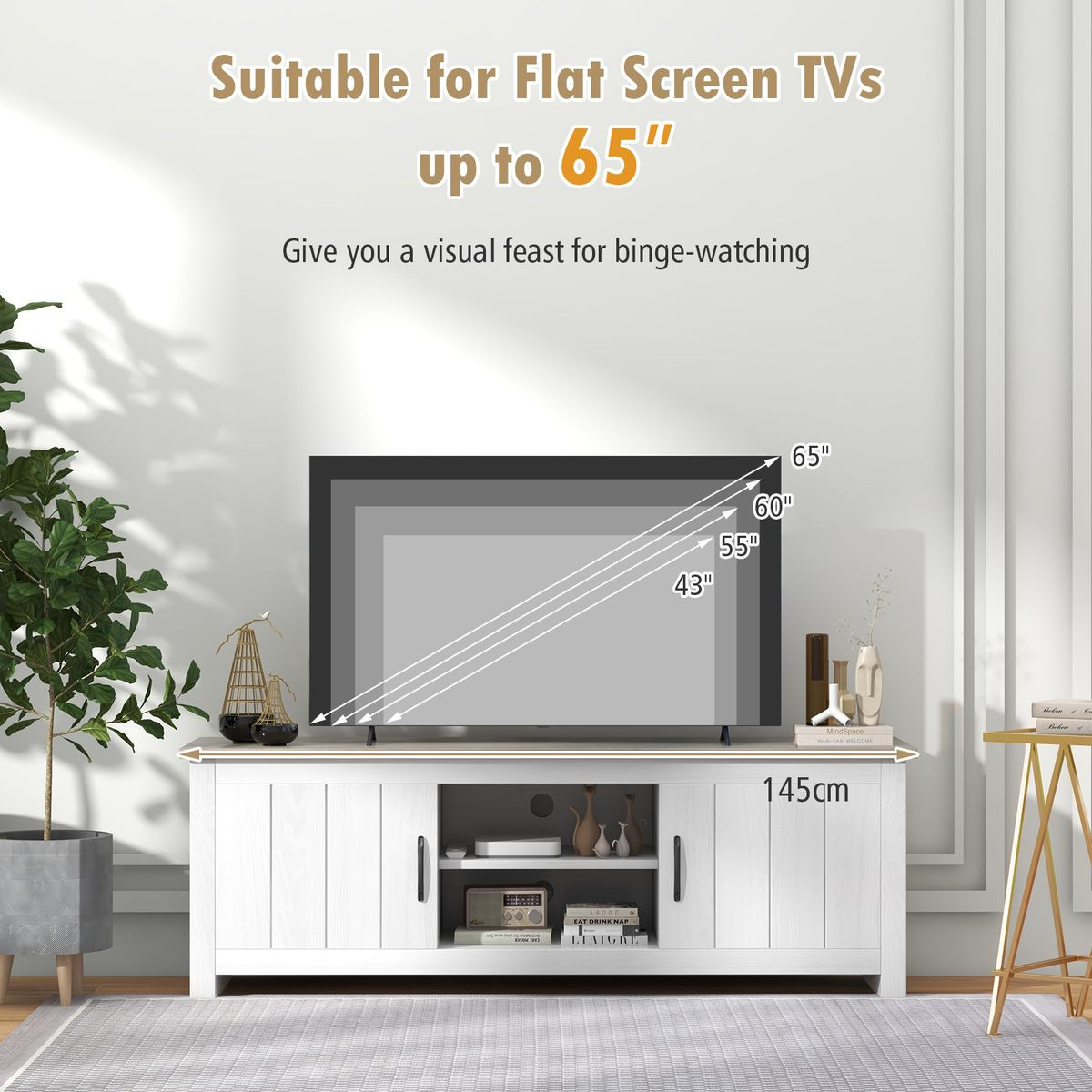 Farmhouse TV Stand for TVs up to 65"  product image