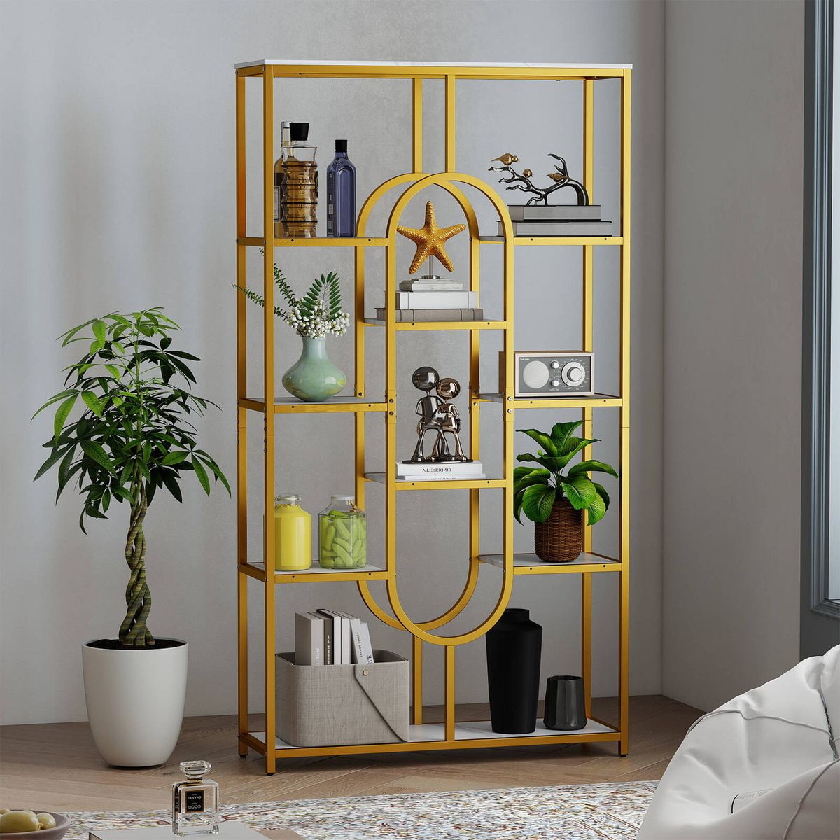 5-Tier Etagere Bookcase with Open Storage Shelves product image