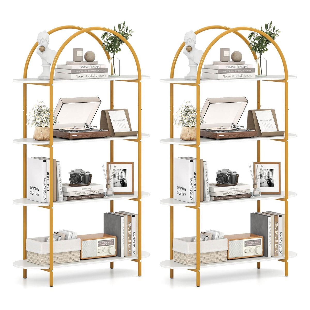 4-Tier Arched Bookshelf product image