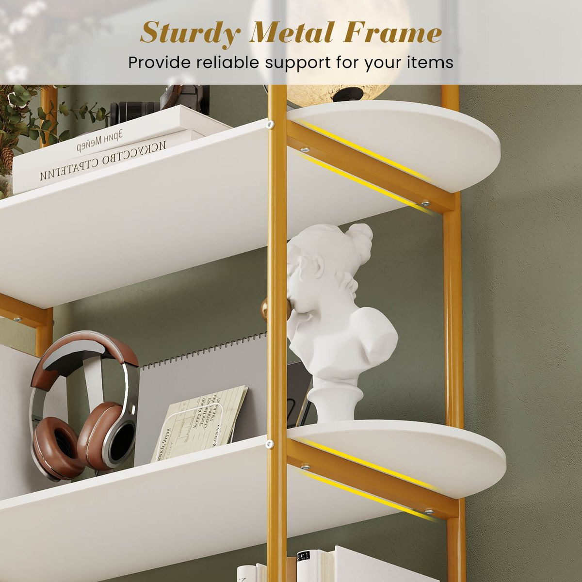 4-Tier Arched Bookshelf product image
