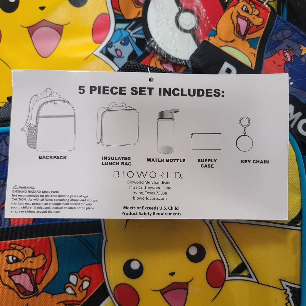 Pokemon Kids 5-Piece 16" Backpack Set with Lunch Bag product image