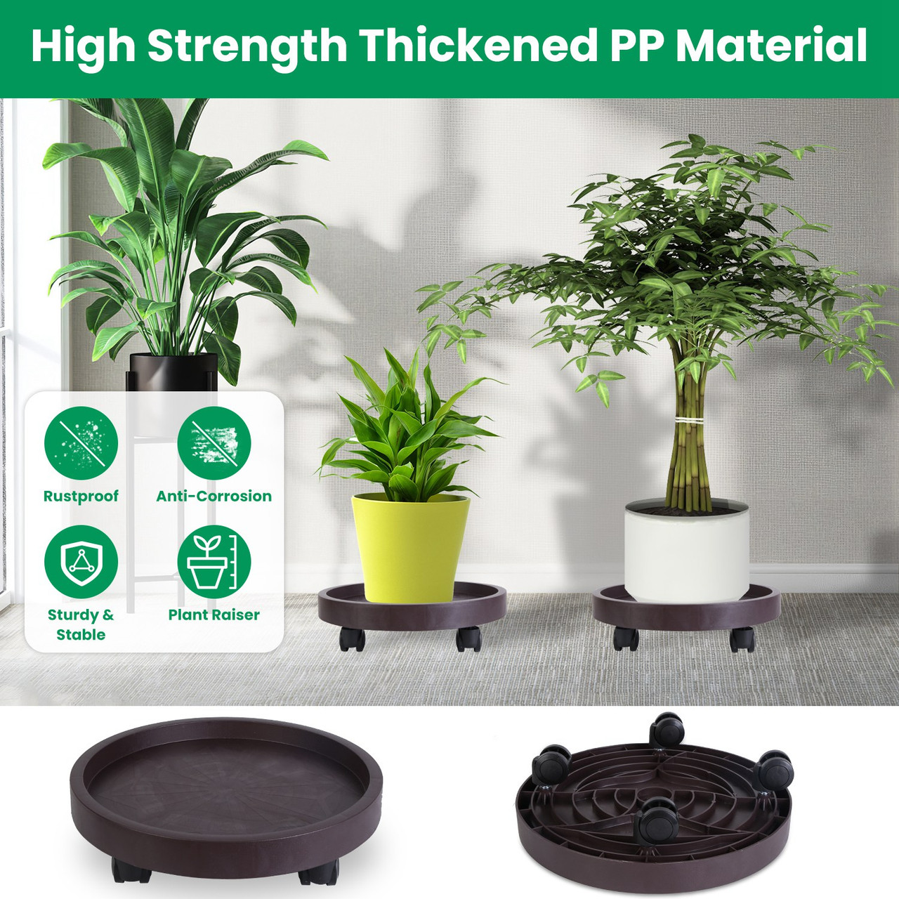 Plant Caddy with 360° Swiveling Wheels (4-Pack) product image