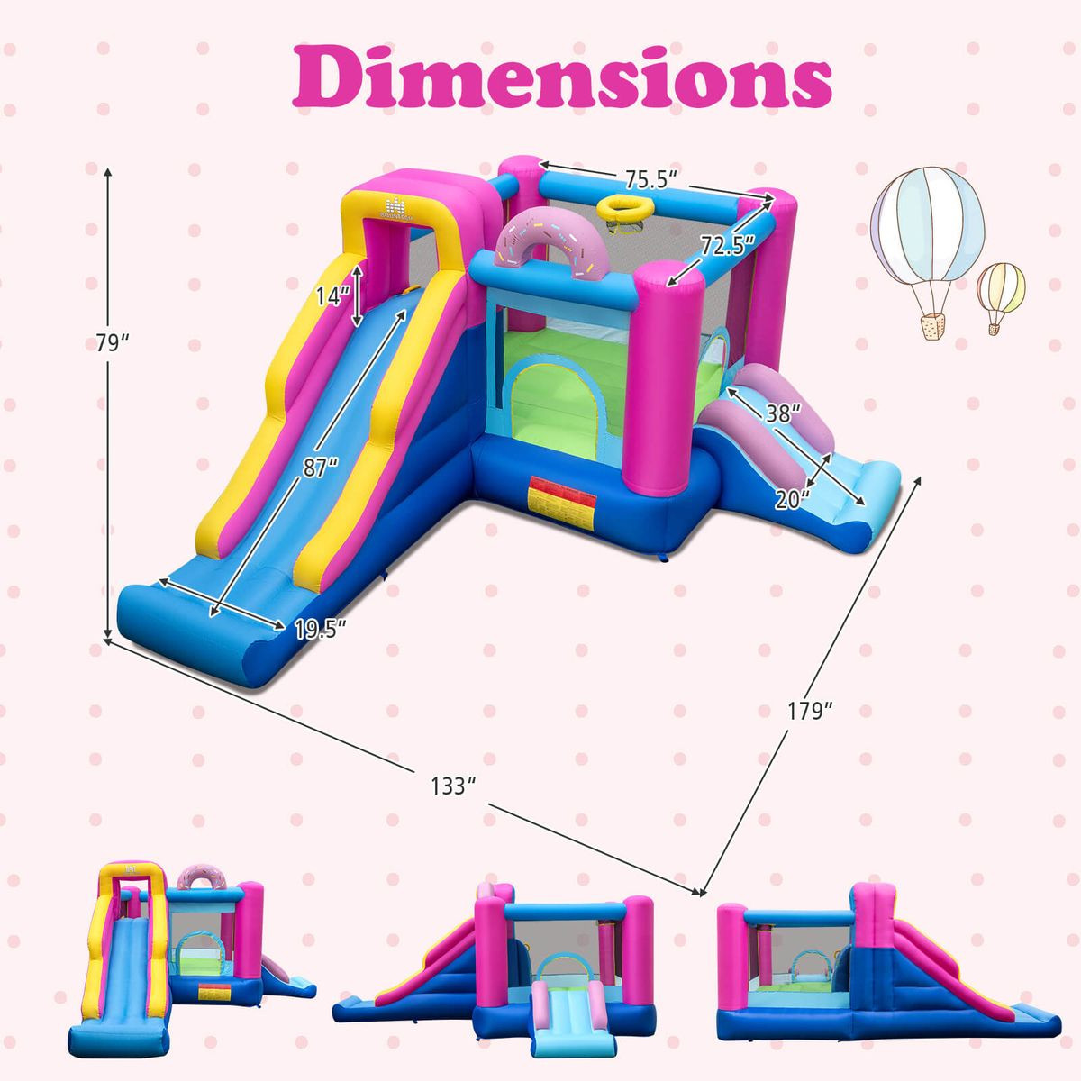 Doughnut-Themed Inflatable Bounce House product image
