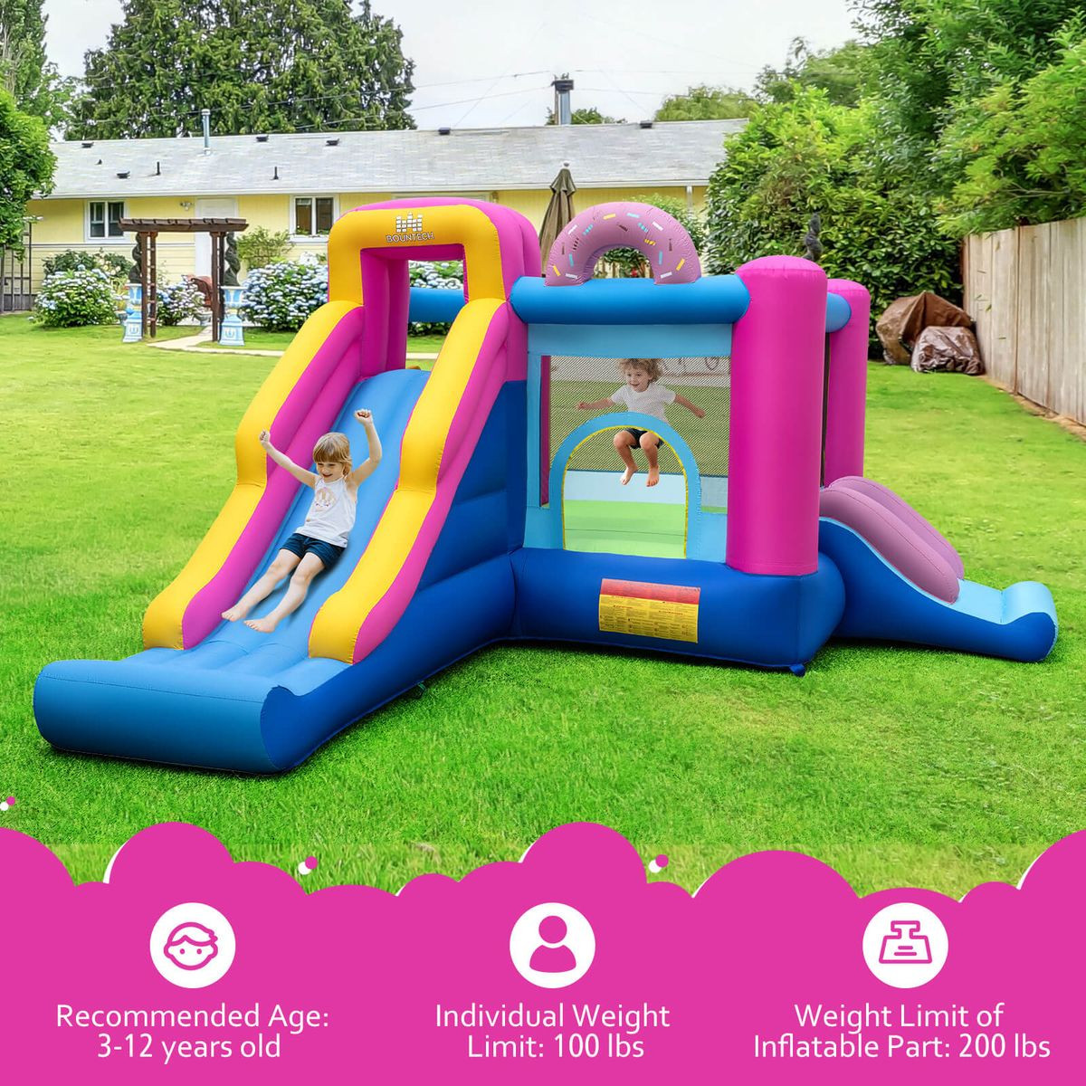 Doughnut-Themed Inflatable Bounce House product image