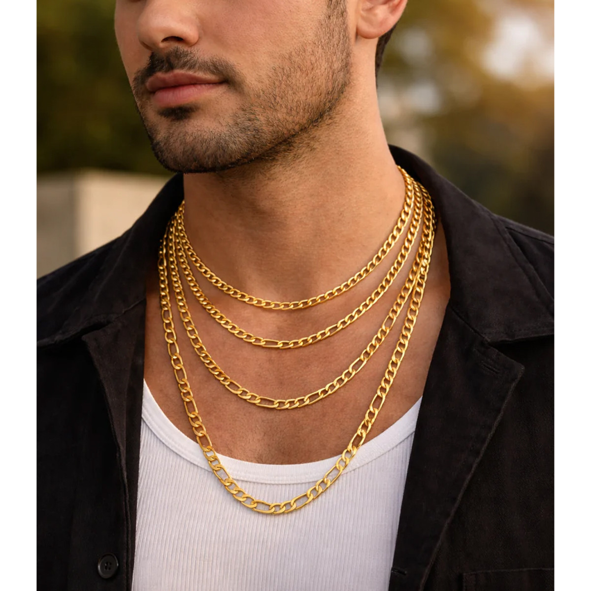 Unisex Classic Figaro Chain Necklace  product image