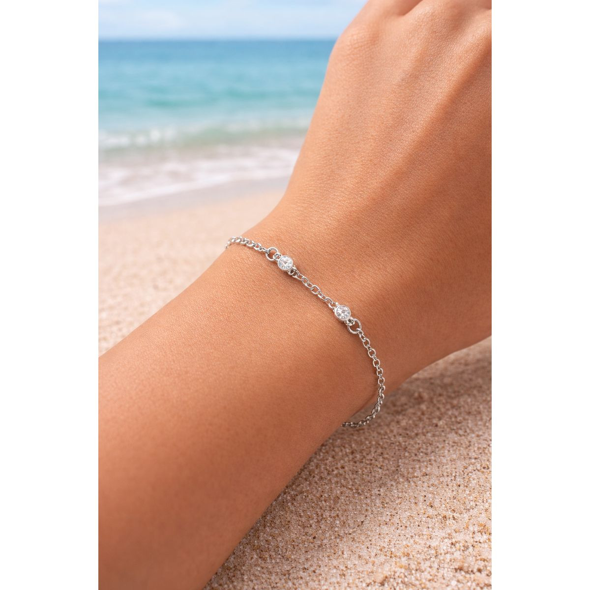 925 Sterling Silver Filled Cubic Zirconia Bracelet product image
